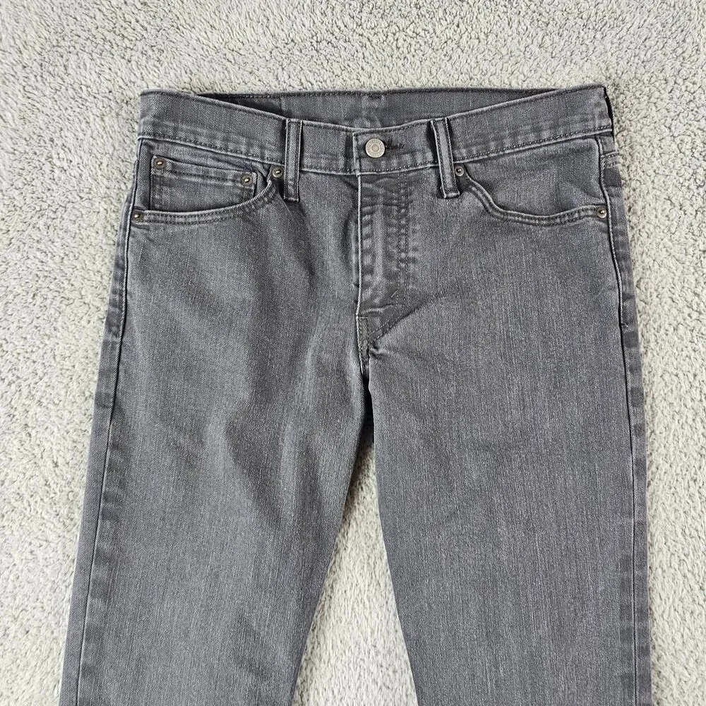 Levis 511 Jeans Mens 32x32 Black Slim Straight Casual Skater Rocker Distressed